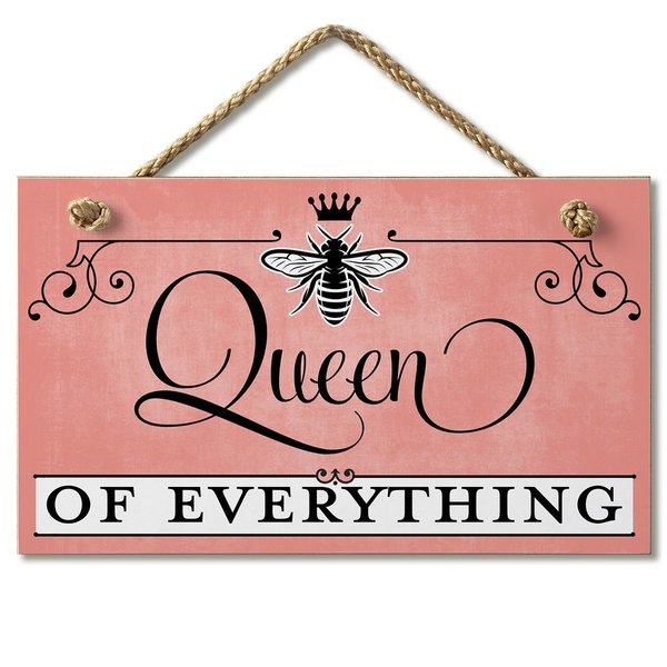 Highland Woodcrafters Queen Of Everything Hanging Sign 9.5 x 5 4103192